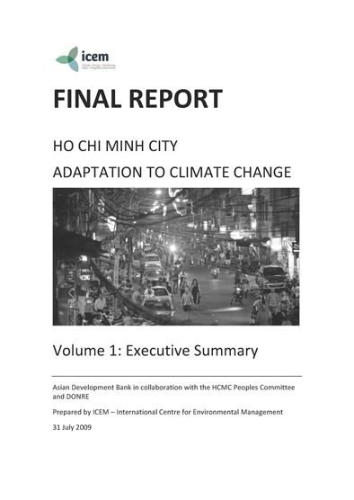 VOL 1:  Ho Chi Minh City Adaptation to Climate Change: Executive Summary