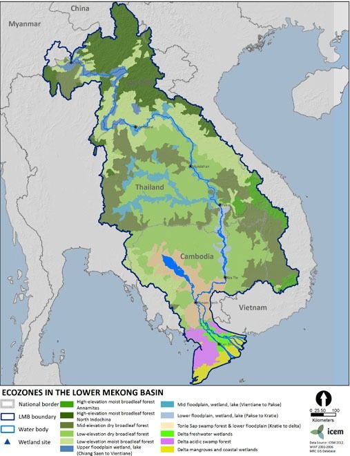 Ecozones in the Lower Mekong Basin